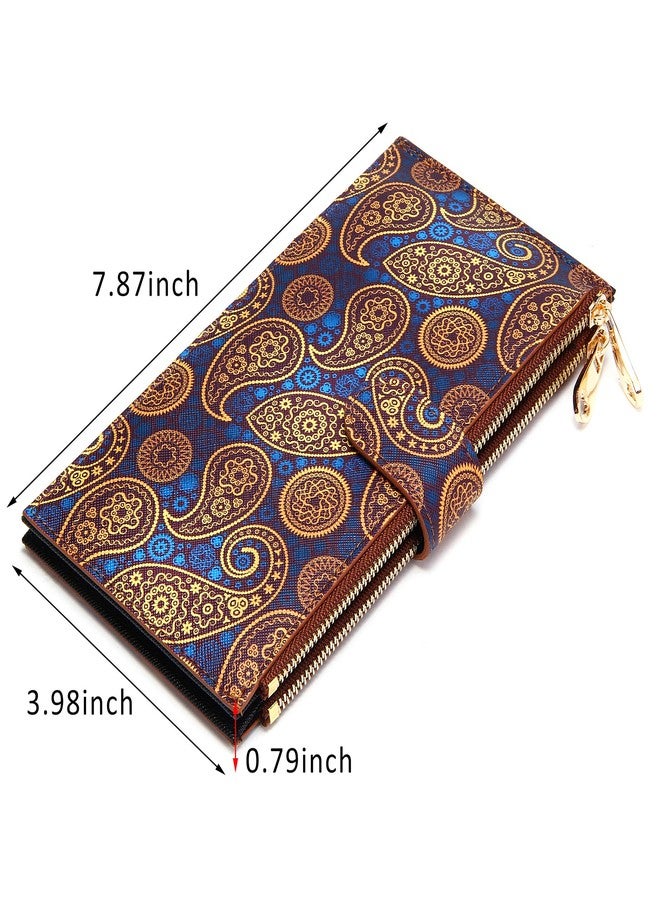 YOUBDM Womens Slim Wallet RFID Blocking Bifold Credit Card Holder Leather Multi Card Organizer with 2 Zipper Pockets - Image 3